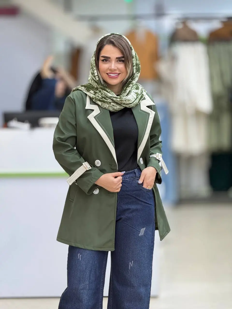 ترنچ کت دو رنگ