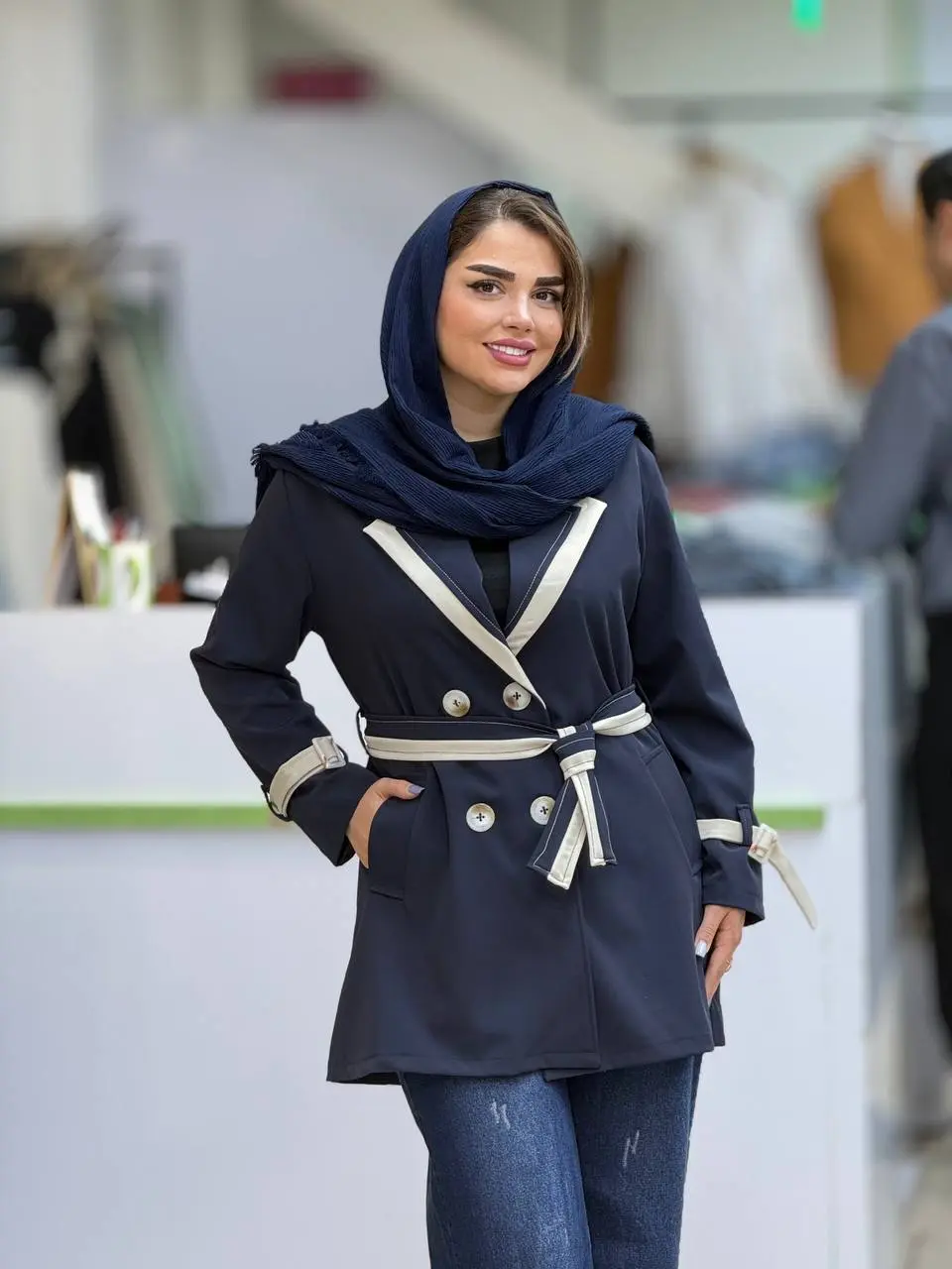 ترنچ کت دو رنگ