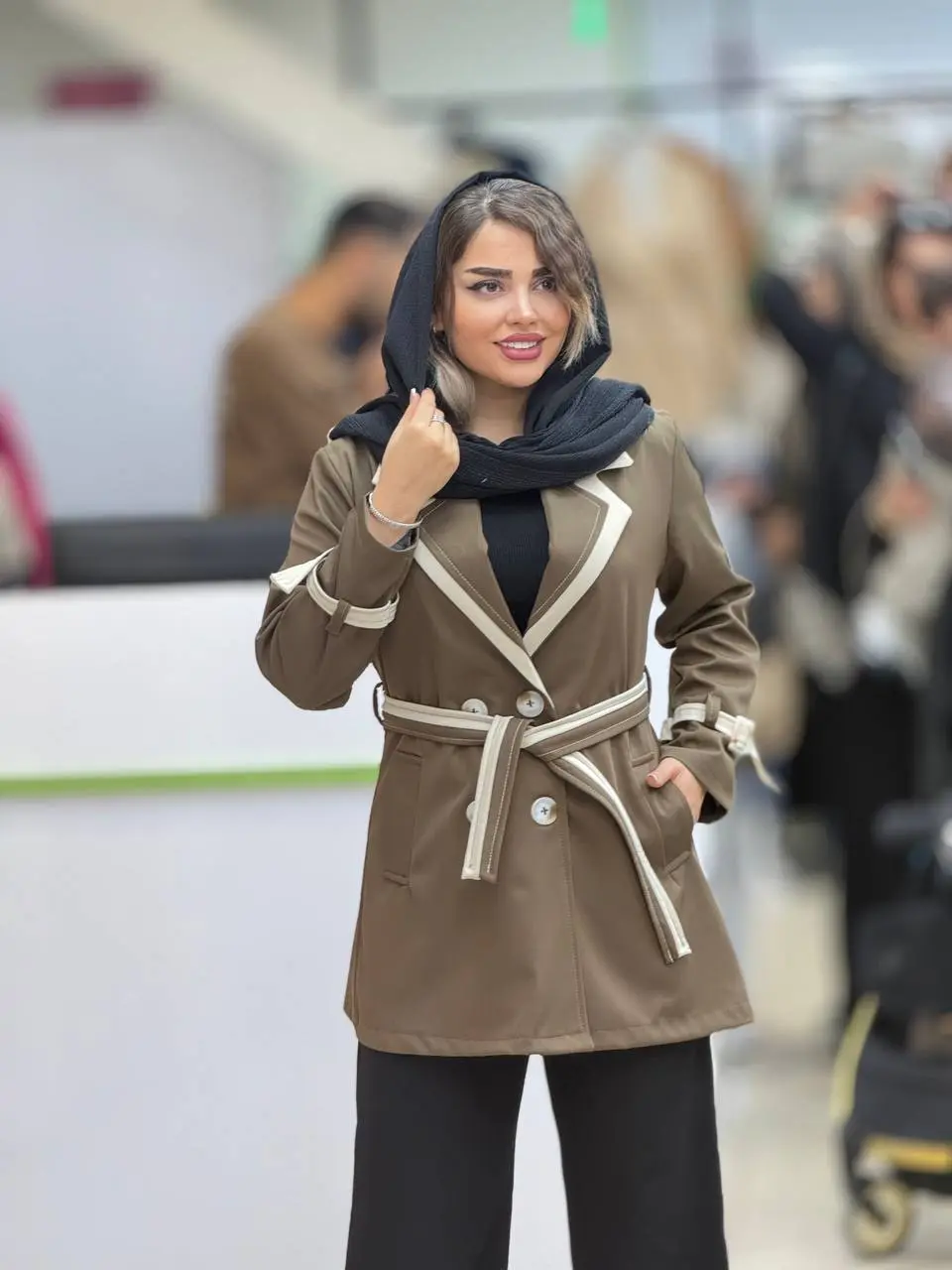 ترنچ کت دو رنگ