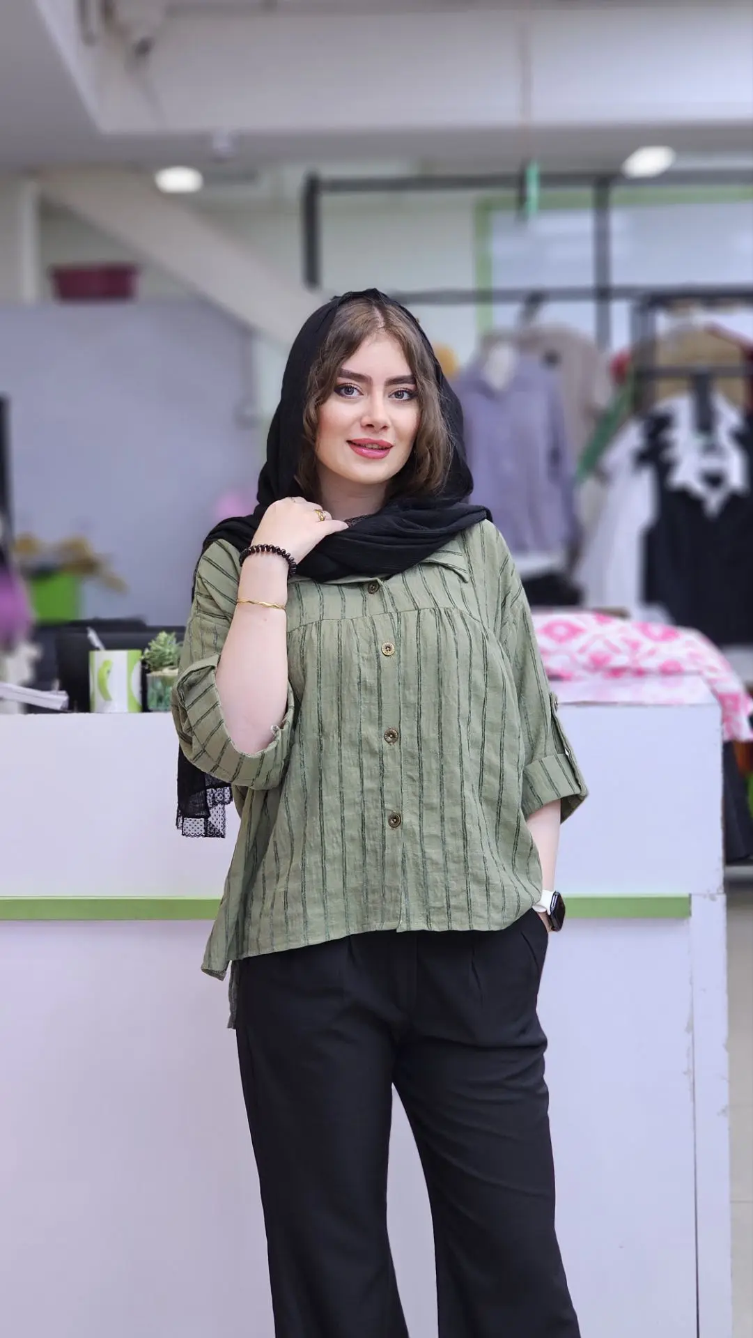 شومیز لینن زارا
