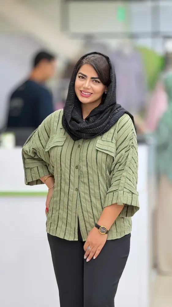 شومیز لینن زارا دو جیب نما