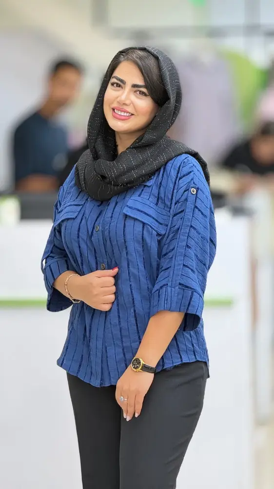 شومیز لینن زارا دو جیب نما