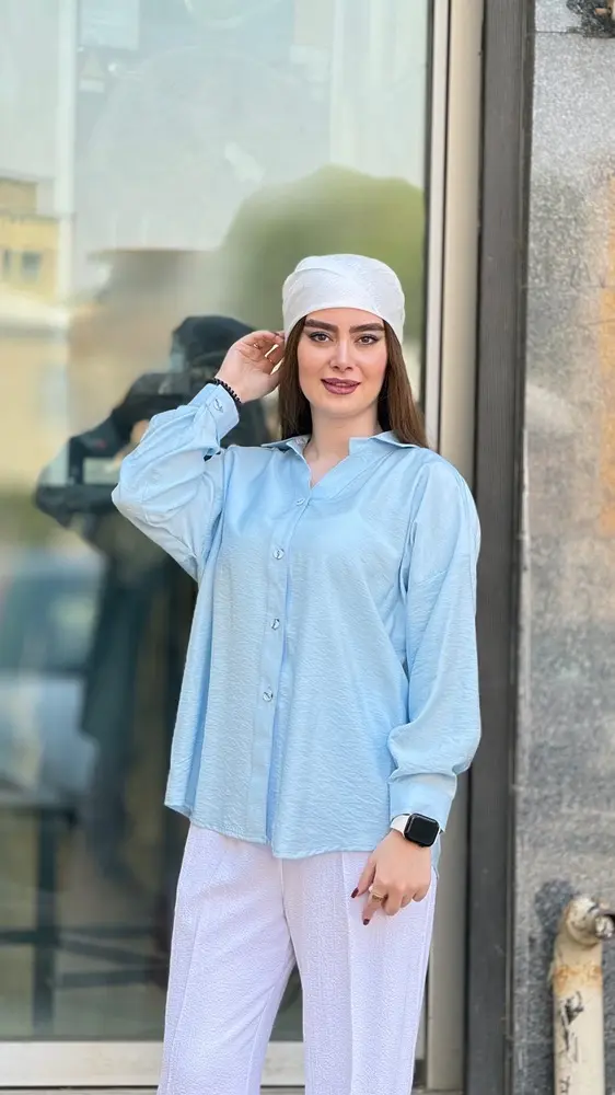 مانتو سیلک استین دکمه