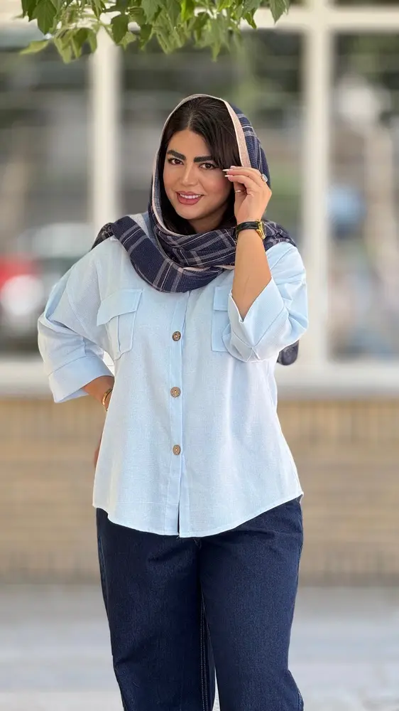 شومیز کنفی دو جیب
